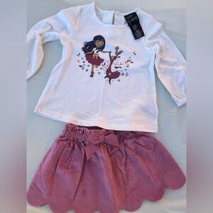 Cynthia Rowley White Tee with Animal Graphic